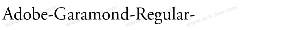 Adobe-Garamond-Regular字体转换