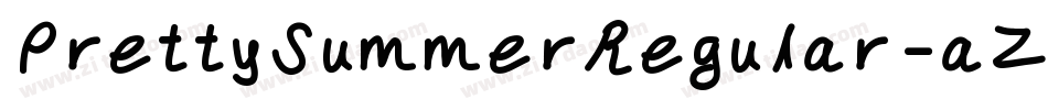 PrettySummerRegular-aZno字体转换