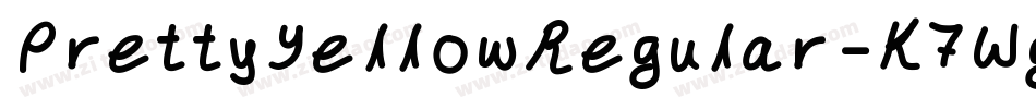 PrettyYellowRegular-K7Wge字体转换