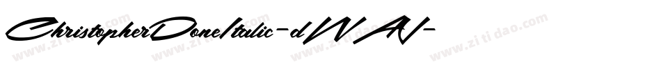 ChristopherDoneItalic-dWAV字体转换
