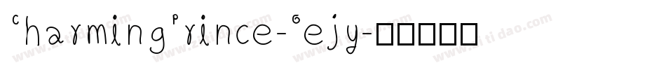 CharmingPrince-Gejy字体转换