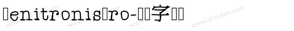 GenitronisPro字体转换