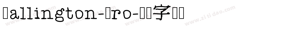 Wallington-Pro字体转换