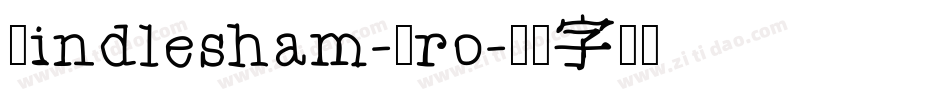 Windlesham-Pro字体转换