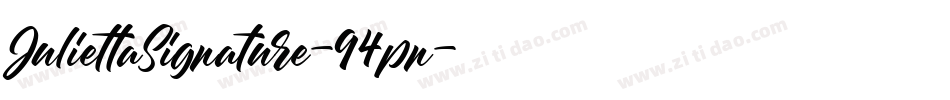 JuliettaSignature-94pn字体转换