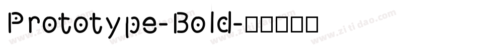 Prototype-Bold字体转换