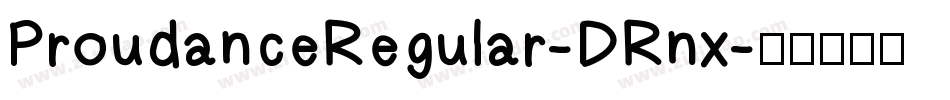 ProudanceRegular-DRnx字体转换