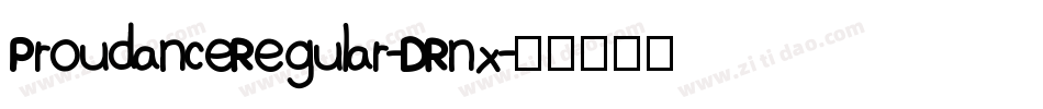 ProudanceRegular-DRnx字体转换