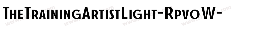 TheTrainingArtistLight-RpvoW字体转换