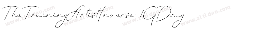 TheTrainingArtistInverse-1GDmg字体转换