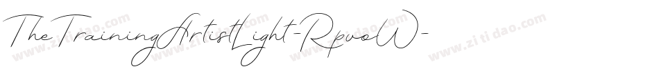 TheTrainingArtistLight-RpvoW字体转换
