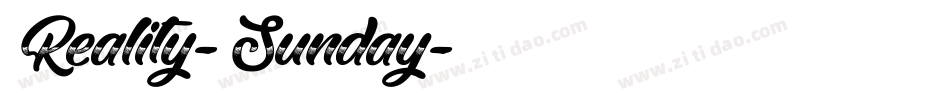 Reality-Sunday字体转换