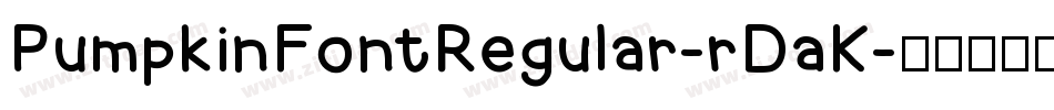 PumpkinFontRegular-rDaK字体转换