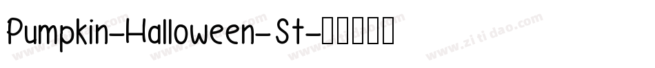 Pumpkin-Halloween-St字体转换