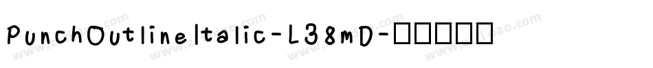 PunchOutlineItalic-L38mD字体转换