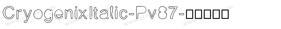 CryogenixItalic-Pv87字体转换