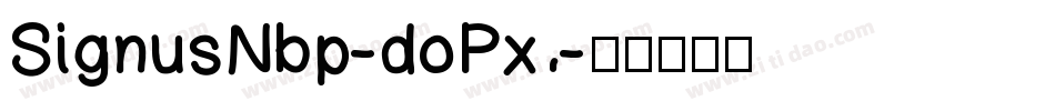 SignusNbp-doPx字体转换