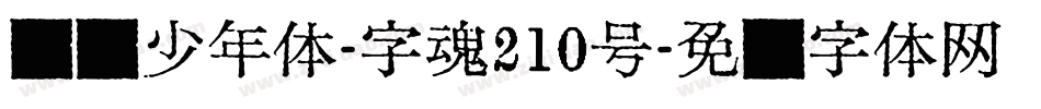国风少年体-字魂210号字体转换