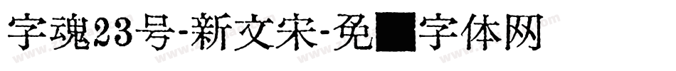 字魂23号-新文宋字体转换