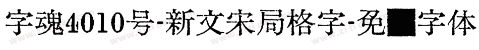 字魂4010号-新文宋局格字字体转换