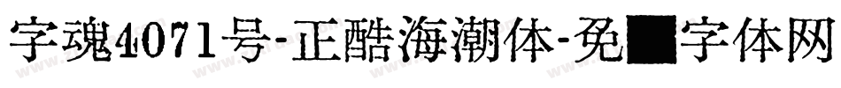 字魂4071号-正酷海潮体字体转换