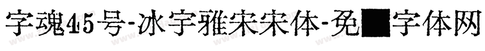 字魂45号-冰宇雅宋宋体字体转换