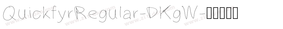 QuickfyrRegular-DKgW字体转换