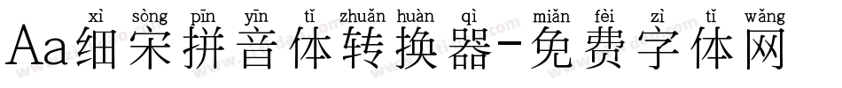 Aa细宋拼音体转换器字体转换
