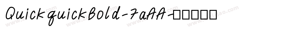 QuickquickBold-7aAA字体转换