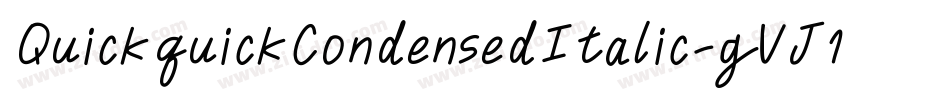 QuickquickCondensedItalic-gVJ1字体转换
