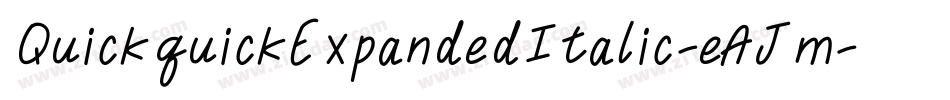 QuickquickExpandedItalic-eAJm字体转换