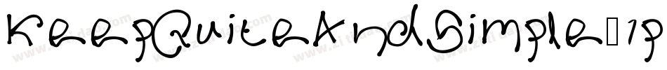 KeepQuiteAndSimple-1pje字体转换