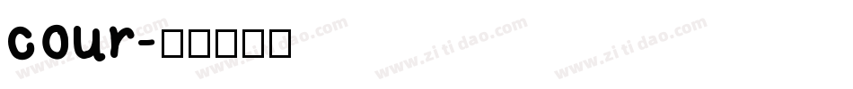 cour字体转换
