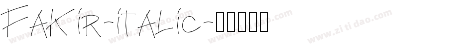 fakir-italic字体转换