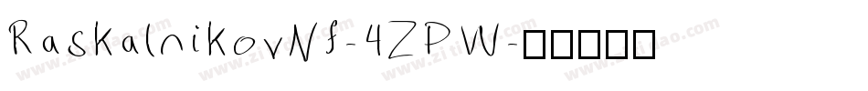 RaskalnikovNf-4ZPW字体转换