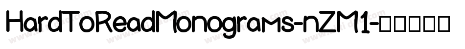 HardToReadMonograms-nZM1字体转换