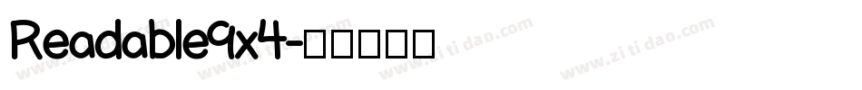 Readable9x4字体转换