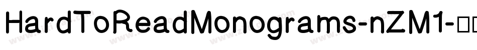 HardToReadMonograms-nZM1字体转换