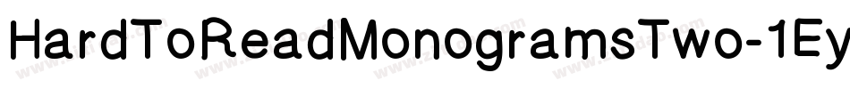 HardToReadMonogramsTwo-1Eye字体转换