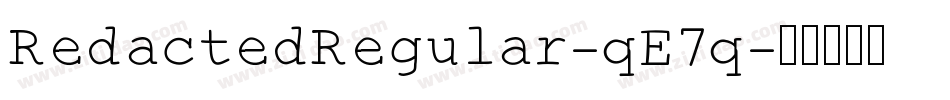 RedactedRegular-qE7q字体转换