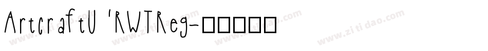 ArtcraftURWTReg字体转换