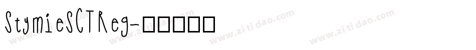 StymieSCTReg字体转换