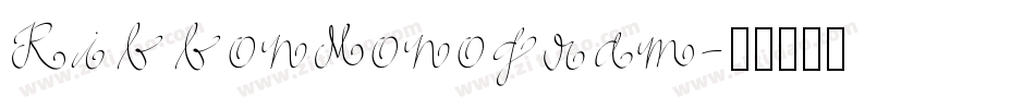 RibbonMonogram字体转换