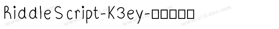 RiddleScript-K3ey字体转换