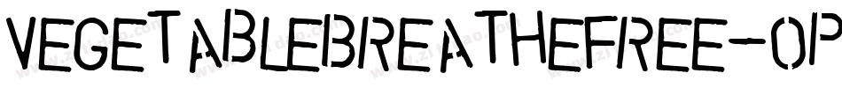 VegetableBreatheFree-OPjo字体转换