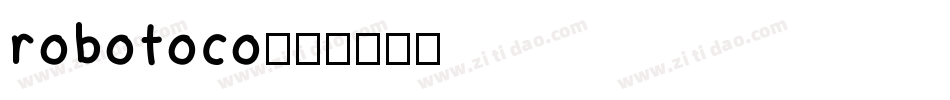 robotoco字体转换