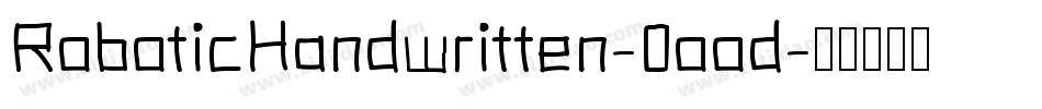 RoboticHandwritten-0ood字体转换