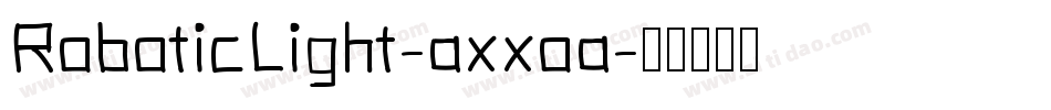 RoboticLight-axxoa字体转换