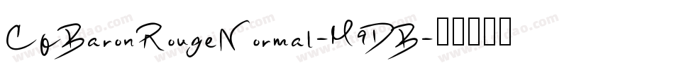 CfBaronRougeNormal-M9DB字体转换