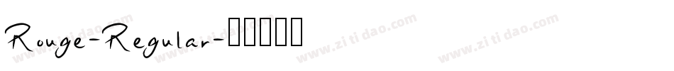 Rouge-Regular字体转换